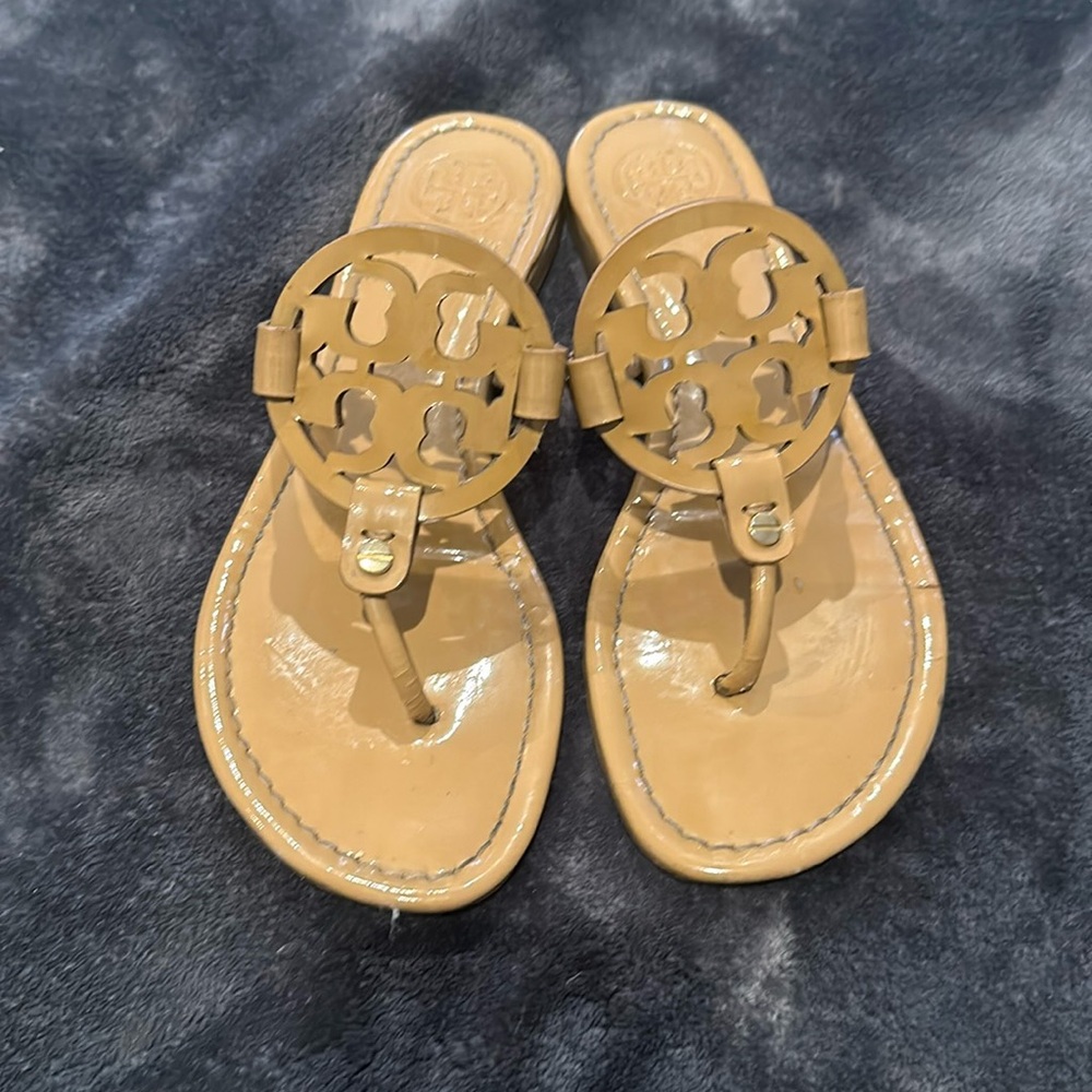 Tory Burch, camel colored sandals